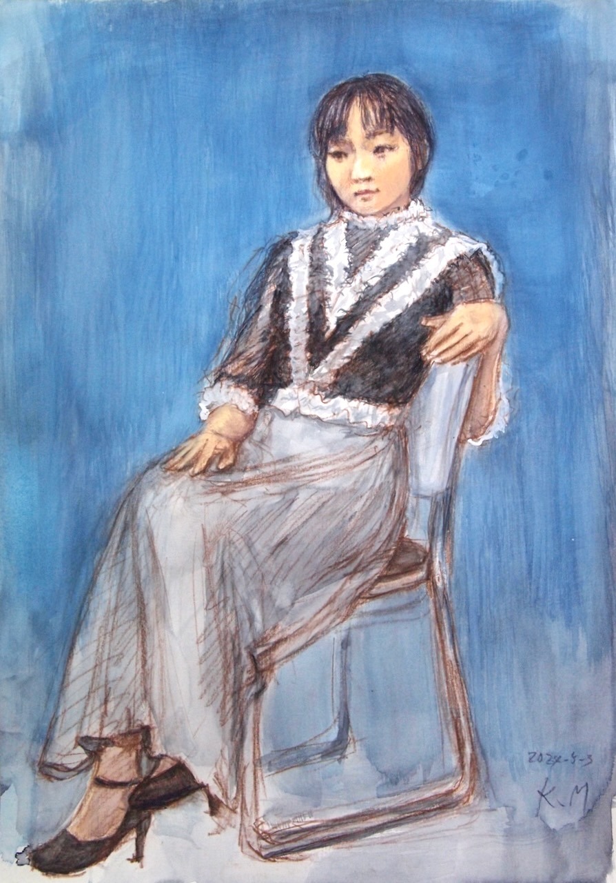 デッサンに透明水彩で彩色 2024年: k. masui 's collection of paintings